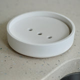 Luxury round detach and drain stone soap dish