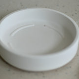 luxury round stoneware soap dish