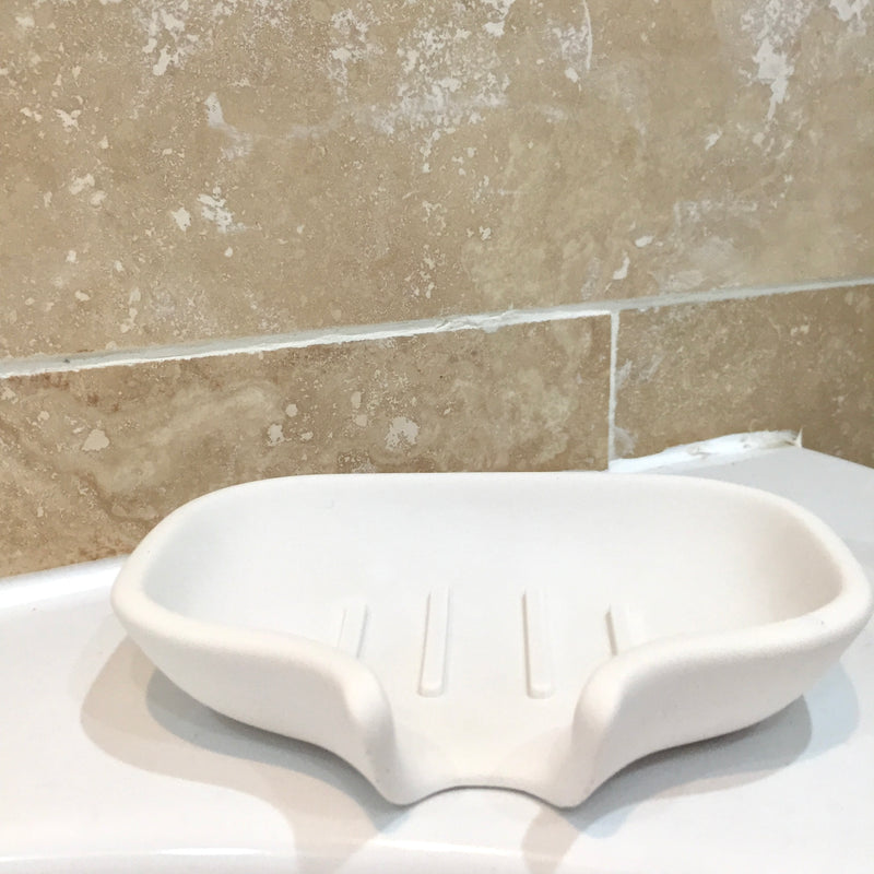 Luxury Stoneware self draining soap dish