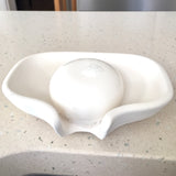 Luxury Stoneware self draining soap dish